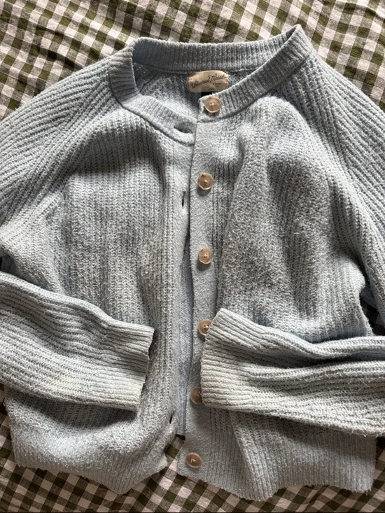 Universal Thread Pale Blue Button-Up Knit Cardigan - Picture 2 of 5